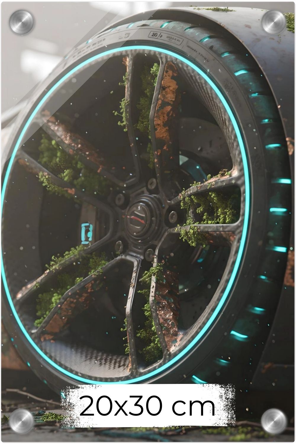 High-Tech trifft Wildnis: „Nature Overdrive“ zeigt die Symbiose aus Mechanik & Moos. Einzigartige Kunst für Industrial Style & Büros. Jetzt bei Gudekind. Acryl 20x30 cm