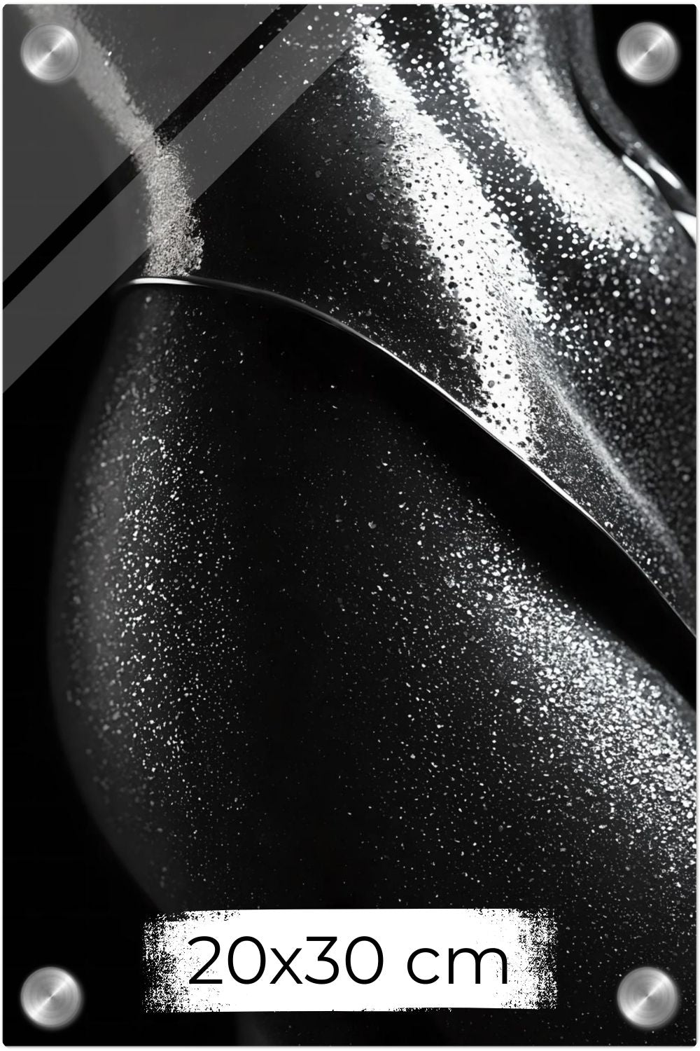 Luxus pur: „Midnight Stardust“ besticht durch funkelnde Partikel & elegante Formen auf tiefem Schwarz. Jetzt exklusive Kunst bei Gudekind entdecken. Acryl 20x30 cm