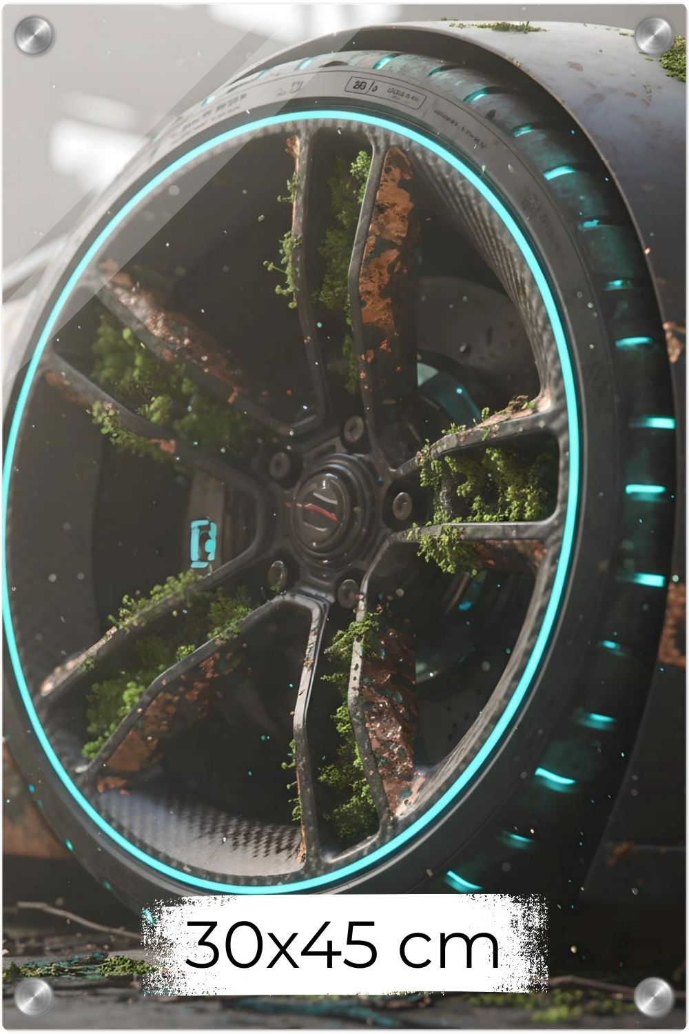 High-Tech trifft Wildnis: „Nature Overdrive“ zeigt die Symbiose aus Mechanik & Moos. Einzigartige Kunst für Industrial Style & Büros. Jetzt bei Gudekind. Acryl 30x45 cm