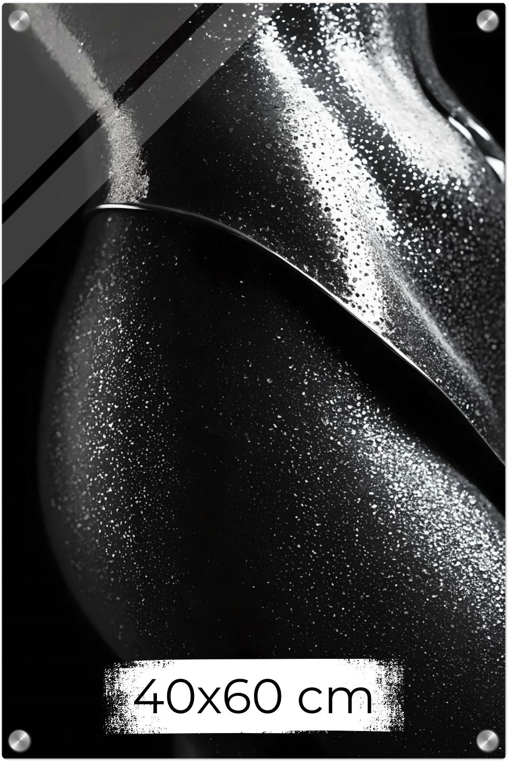 Luxus pur: „Midnight Stardust“ besticht durch funkelnde Partikel & elegante Formen auf tiefem Schwarz. Jetzt exklusive Kunst bei Gudekind entdecken. Acryl 40x60 cm