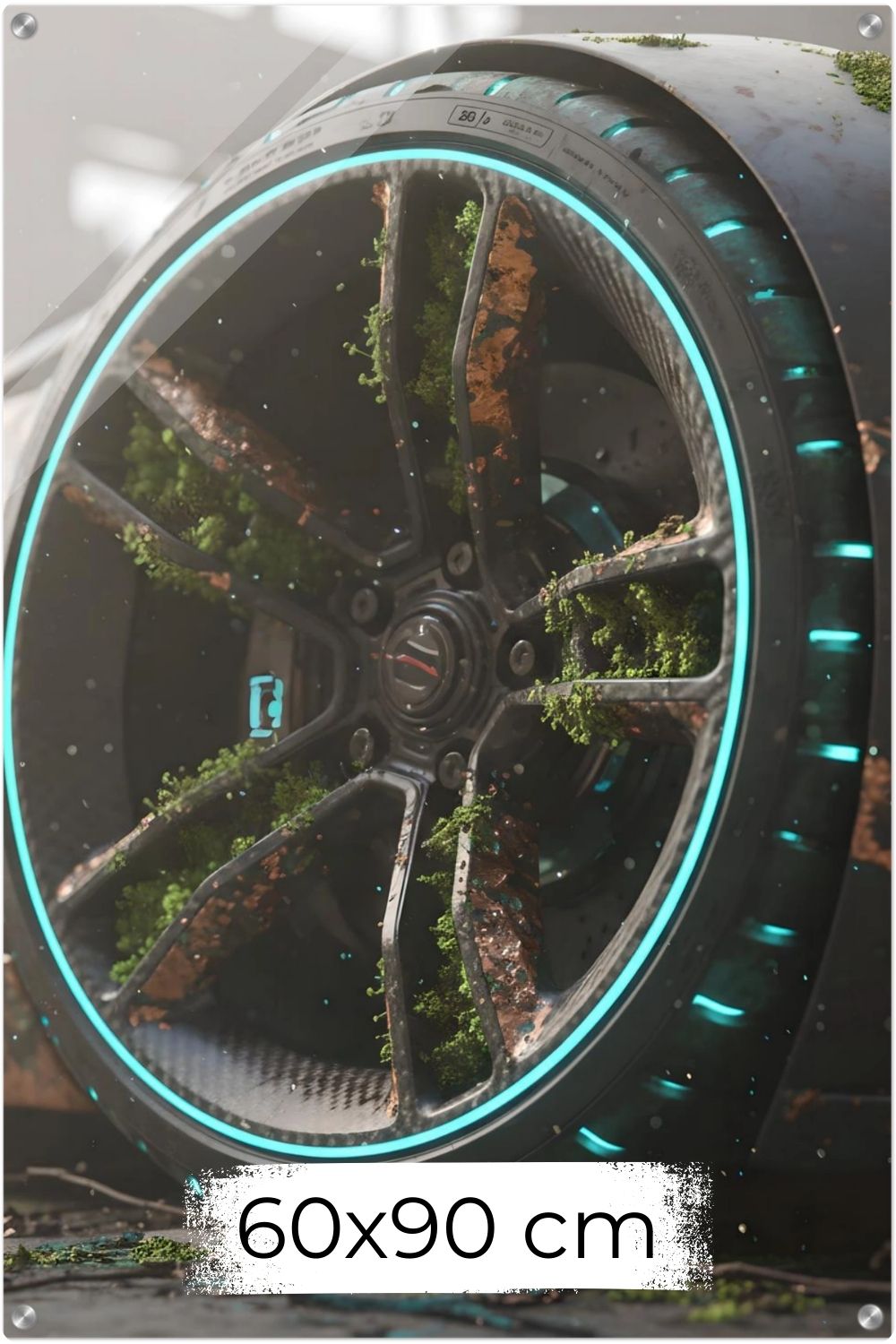 High-Tech trifft Wildnis: „Nature Overdrive“ zeigt die Symbiose aus Mechanik & Moos. Einzigartige Kunst für Industrial Style & Büros. Jetzt bei Gudekind. Acryl 60x90 cm