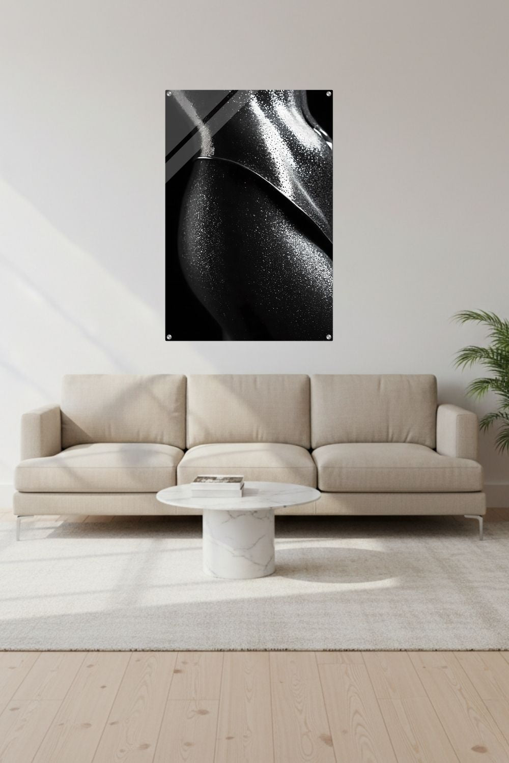 Luxus pur: „Midnight Stardust“ besticht durch funkelnde Partikel & elegante Formen auf tiefem Schwarz. Jetzt exklusive Kunst bei Gudekind entdecken. Acryl