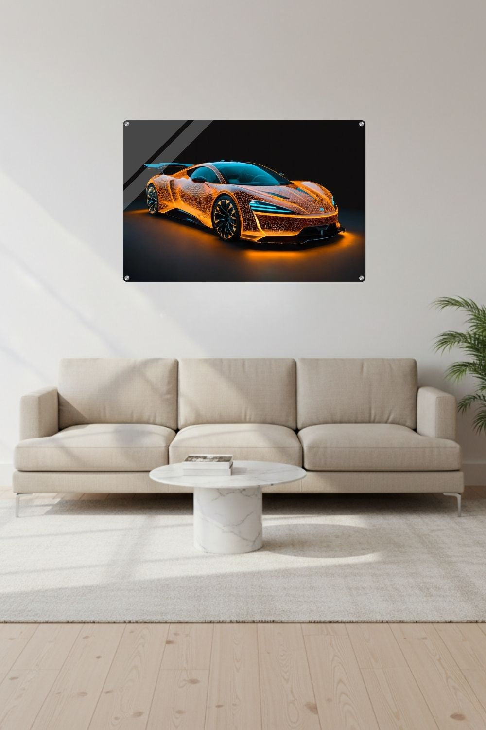 Elektrisierende Geschwindigkeit: „Energy Circuit“ zeigt einen Sportwagen mit leuchtenden Schaltkreisen. Perfekt für modernes Interior. Jetzt bei Gudekind kaufen. Acryl