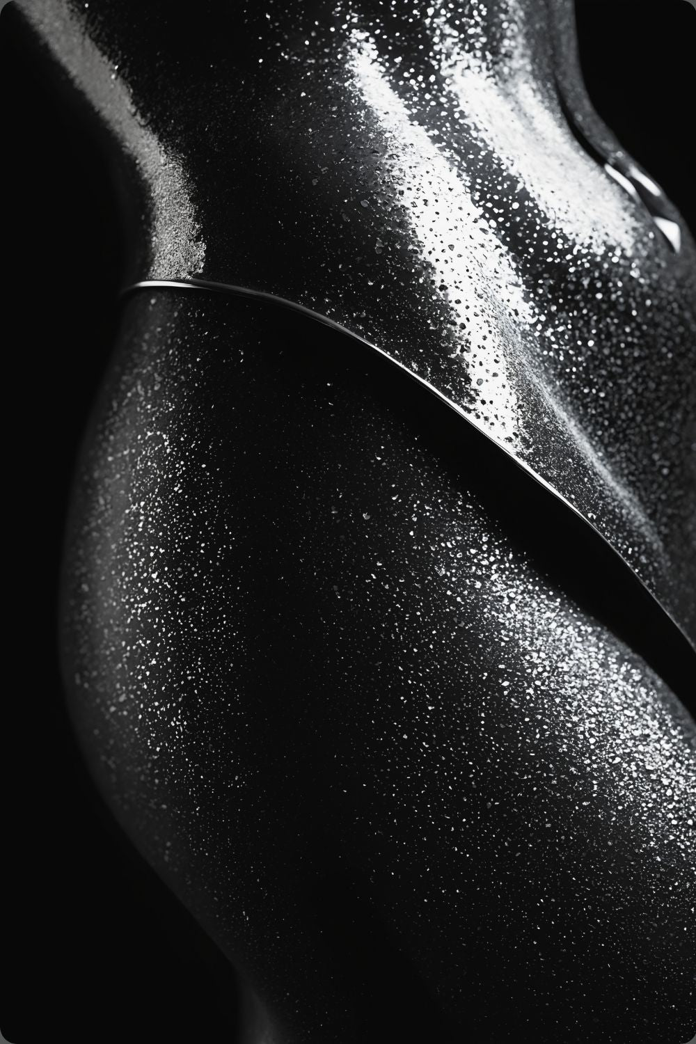 Luxus pur: „Midnight Stardust“ besticht durch funkelnde Partikel & elegante Formen auf tiefem Schwarz. Jetzt exklusive Kunst bei Gudekind entdecken. Acryl