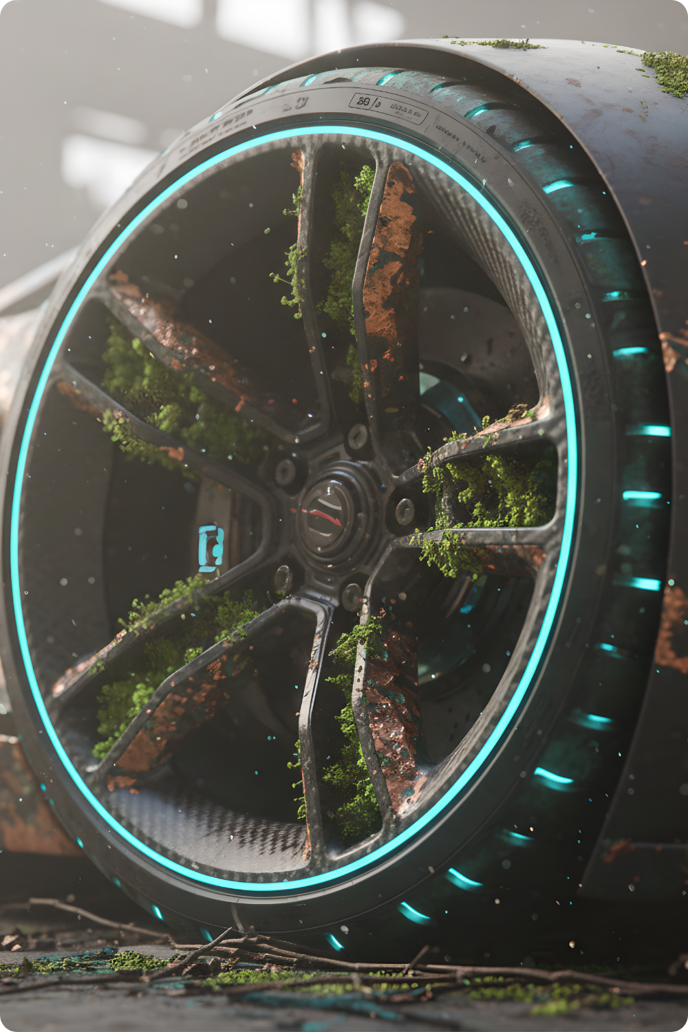 High-Tech trifft Wildnis: „Nature Overdrive“ zeigt die Symbiose aus Mechanik & Moos. Einzigartige Kunst für Industrial Style & Büros. Jetzt bei Gudekind. Dibond