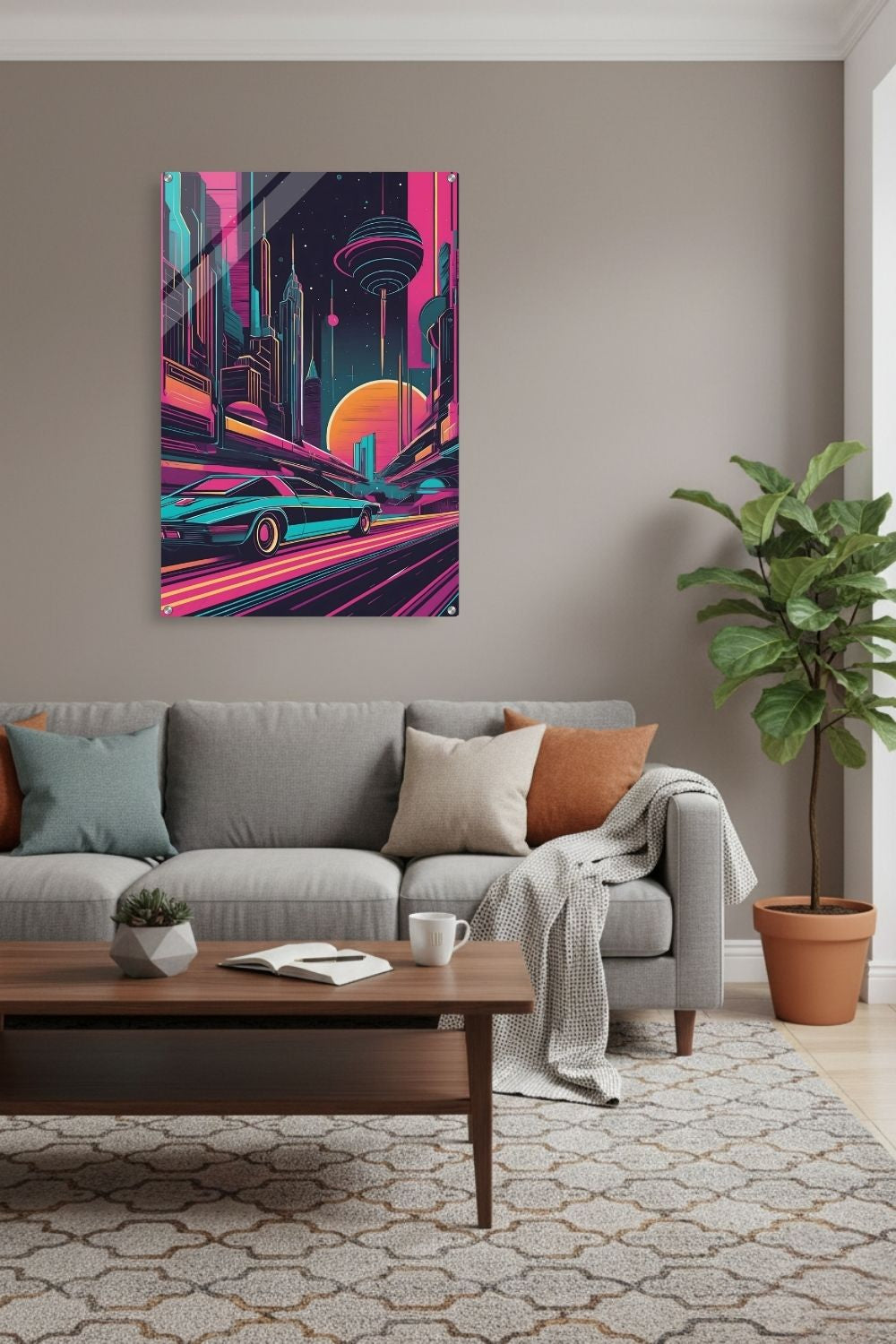 Bringen Sie die 80er zurück: „Neon Speedline“ besticht durch Cyberpunk-Farben & rasante Dynamik. Ein exklusives Statement-Piece. Jetzt bei Gudekind kaufen. Acryl