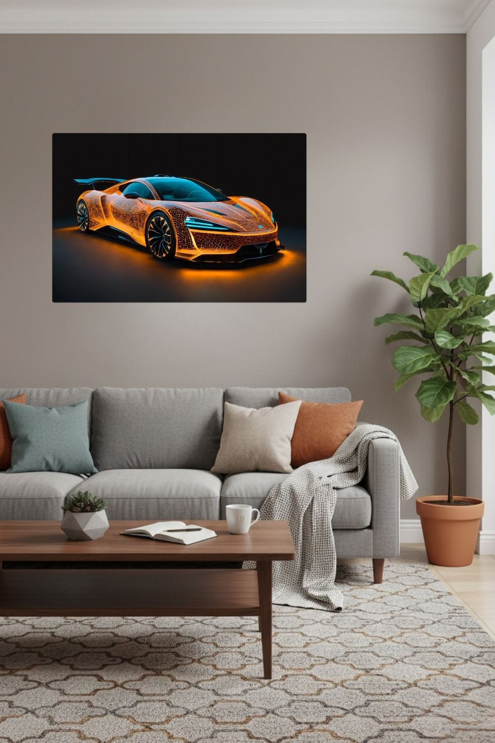 Energy Circuit – Futuristisches Hypercar Wandbild
