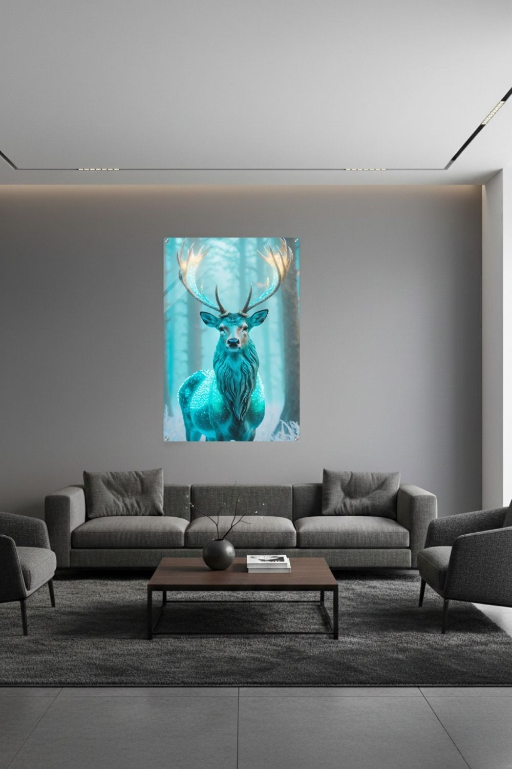 Wächter des Waldes: „The Sentinel“ besticht durch leuchtendes Geweih & magische Türkistöne. Ein exklusives Natur-Kunstwerk für Ihr Zuhause bei Gudekind. Acryl