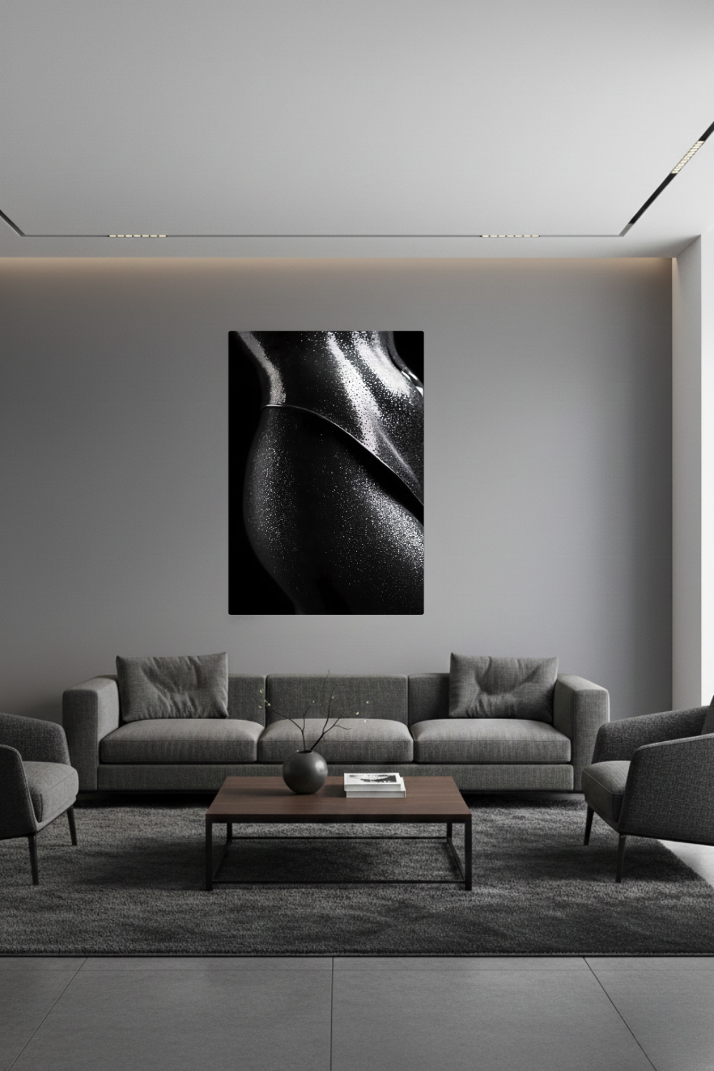 Luxus pur: „Midnight Stardust“ besticht durch funkelnde Partikel & elegante Formen auf tiefem Schwarz. Jetzt exklusive Kunst bei Gudekind entdecken. Brushed
