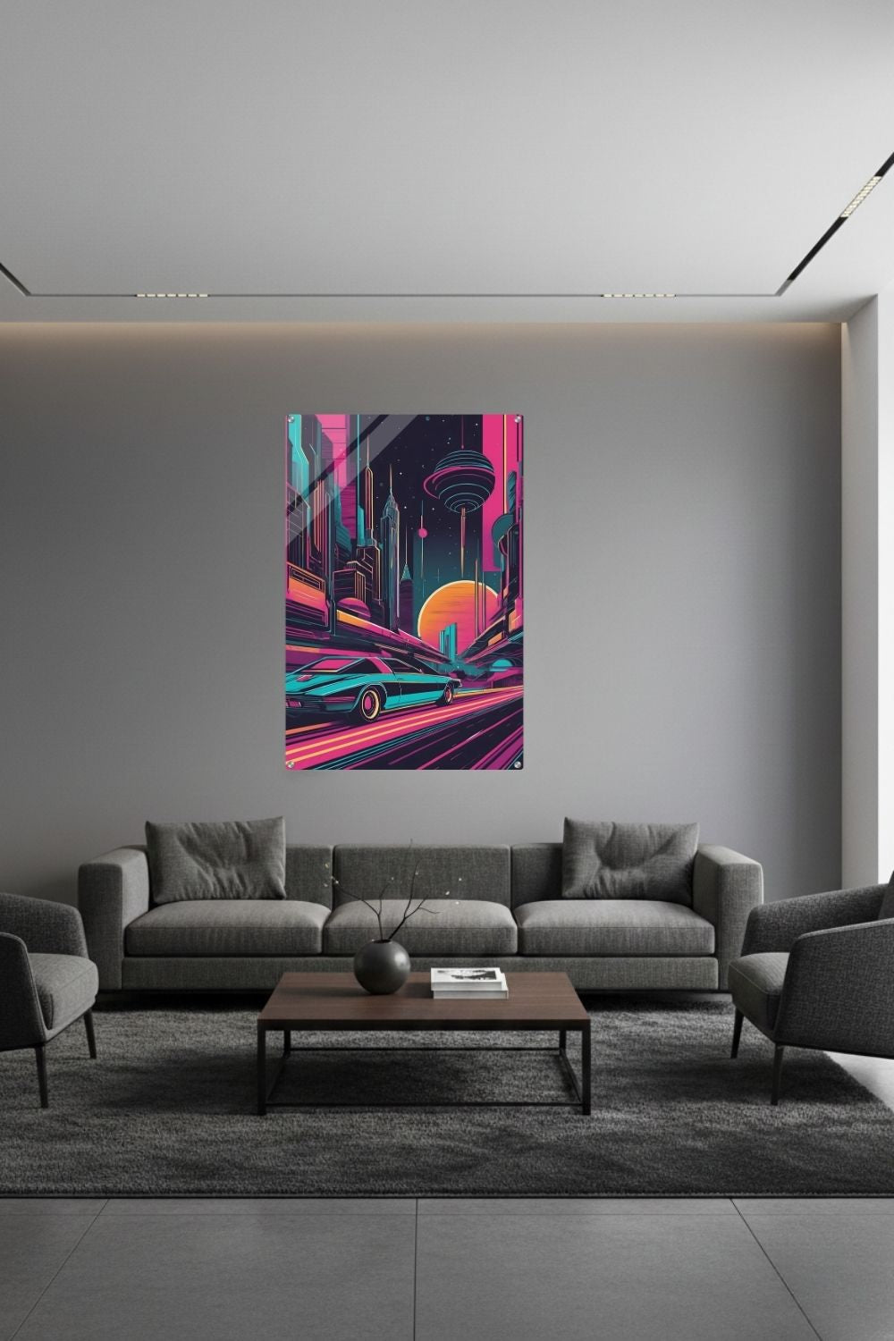 Bringen Sie die 80er zurück: „Neon Speedline“ besticht durch Cyberpunk-Farben & rasante Dynamik. Ein exklusives Statement-Piece. Jetzt bei Gudekind kaufen. Acryl