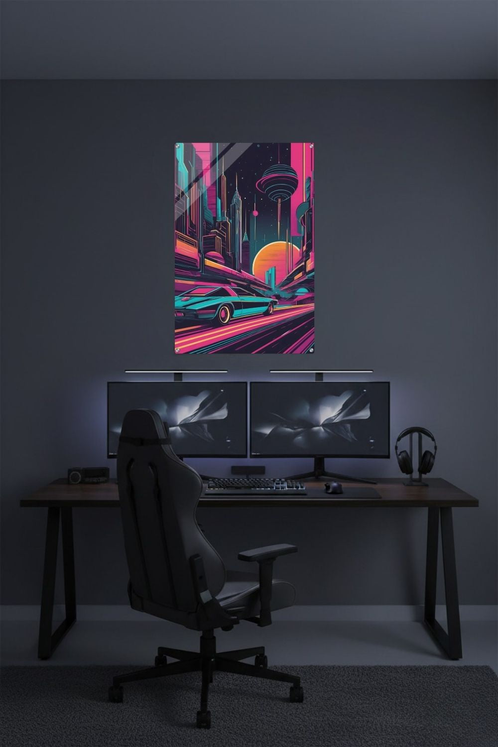 Bringen Sie die 80er zurück: „Neon Speedline“ besticht durch Cyberpunk-Farben & rasante Dynamik. Ein exklusives Statement-Piece. Jetzt bei Gudekind kaufen. Acryl