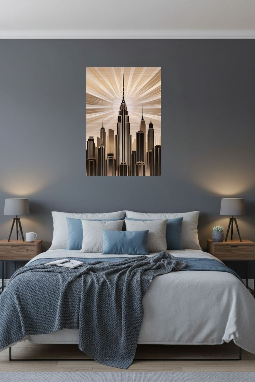 Zeitlose Eleganz: „Empire Radiance“ bringt den Glamour der 20er Jahre als modernes Skyline-Wandbild in Ihr Zuhause. Jetzt exklusiv bei Gudekind bestellen. Brushed