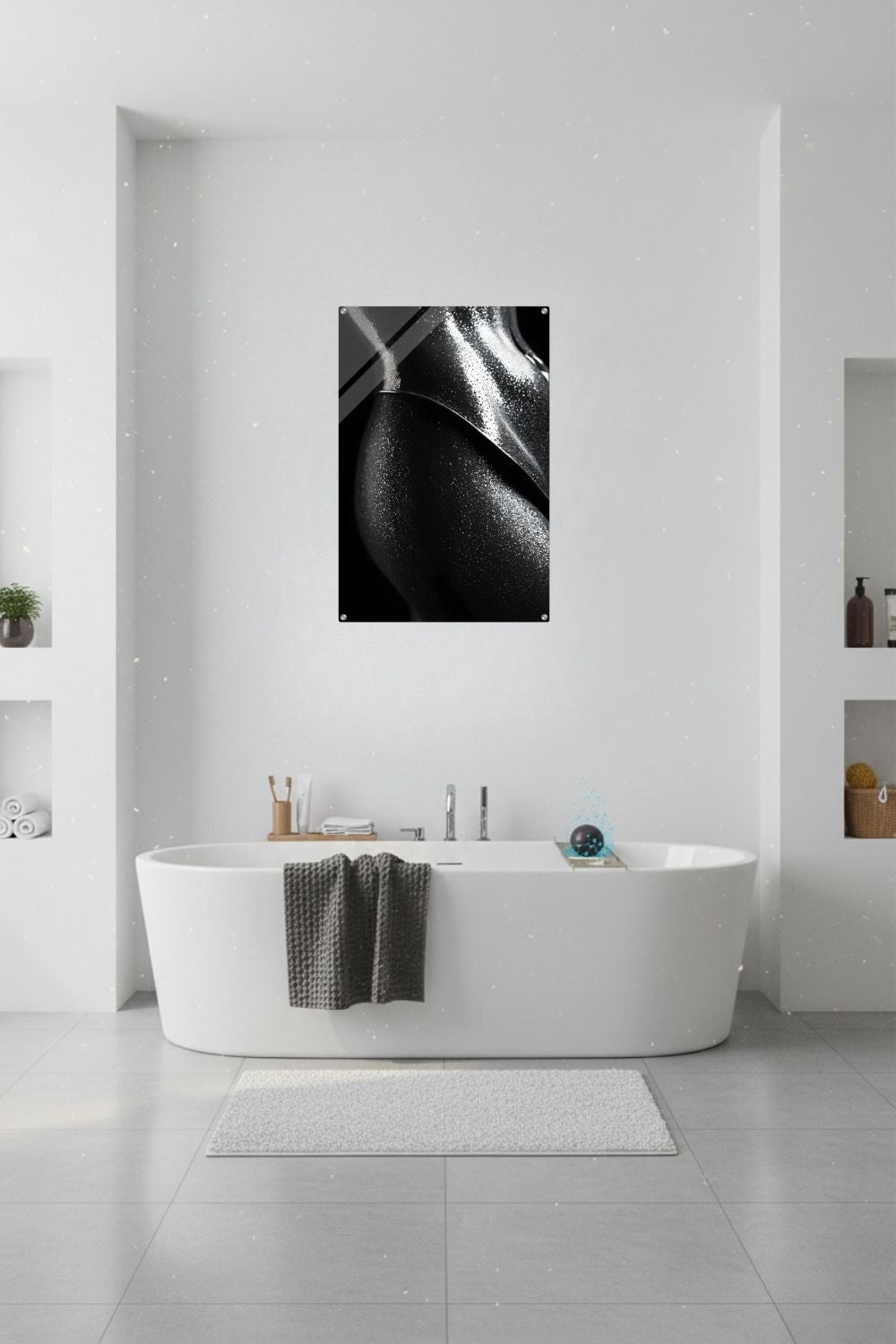 Luxus pur: „Midnight Stardust“ besticht durch funkelnde Partikel & elegante Formen auf tiefem Schwarz. Jetzt exklusive Kunst bei Gudekind entdecken. Acryl