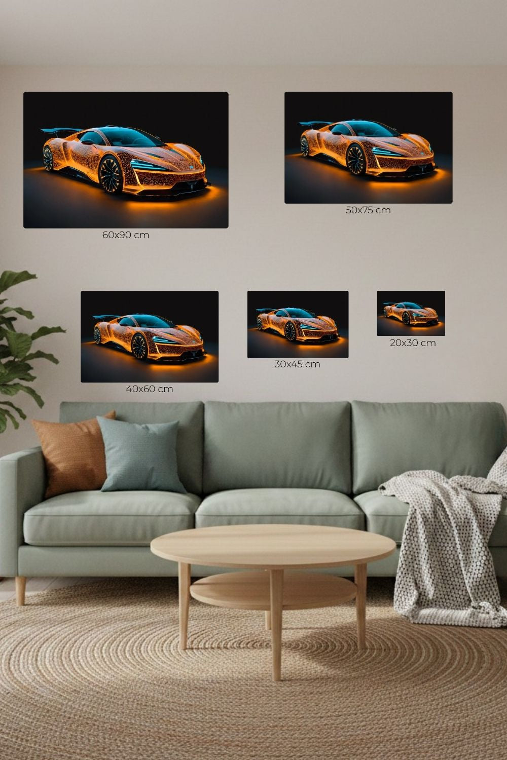 Energy Circuit – Futuristisches Hypercar Wandbild