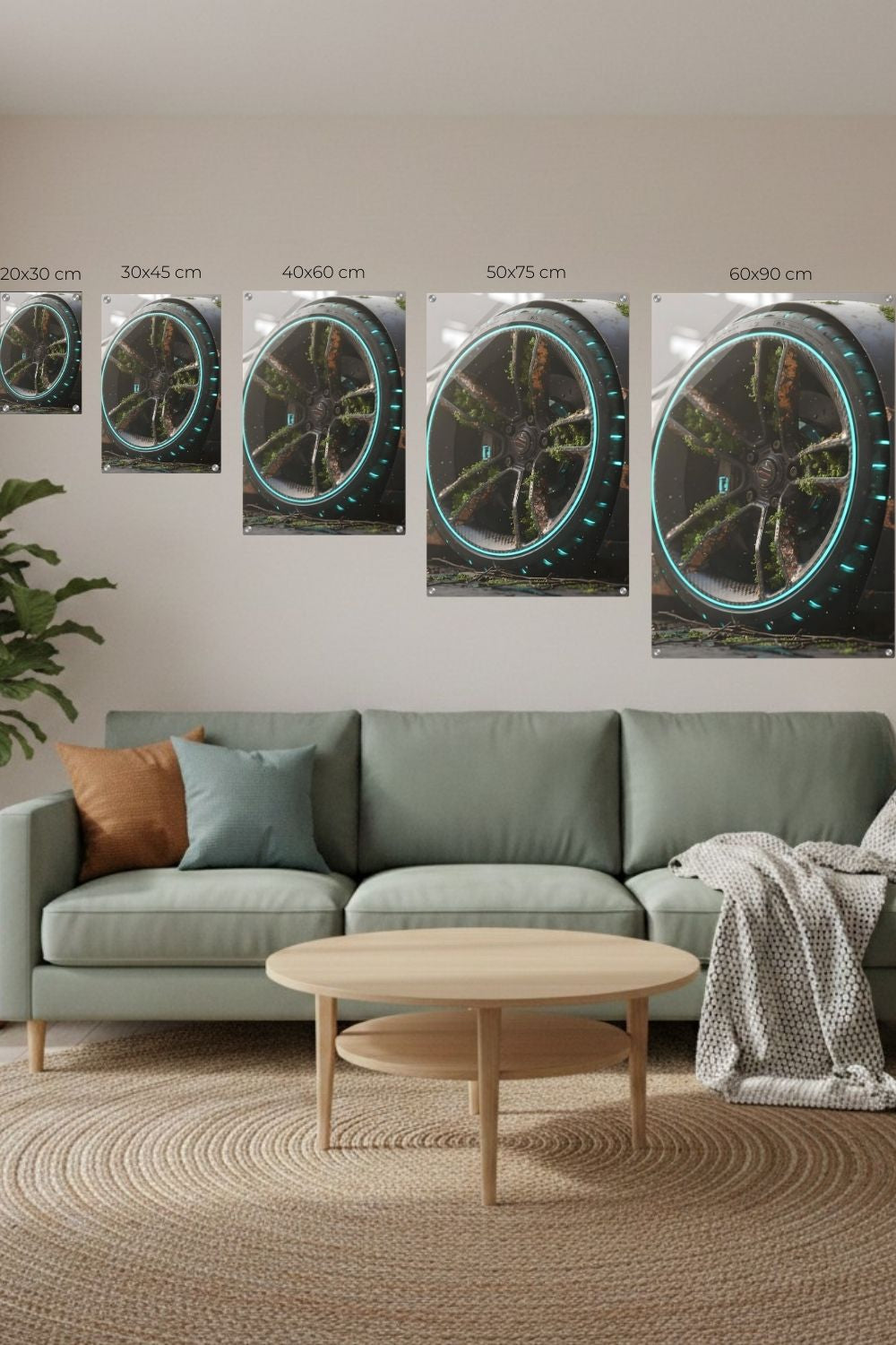 High-Tech trifft Wildnis: „Nature Overdrive“ zeigt die Symbiose aus Mechanik & Moos. Einzigartige Kunst für Industrial Style & Büros. Jetzt bei Gudekind. Acryl