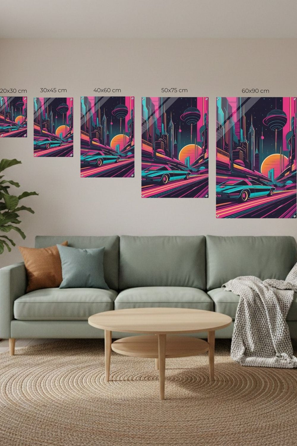 Bringen Sie die 80er zurück: „Neon Speedline“ besticht durch Cyberpunk-Farben & rasante Dynamik. Ein exklusives Statement-Piece. Jetzt bei Gudekind kaufen. Acryl