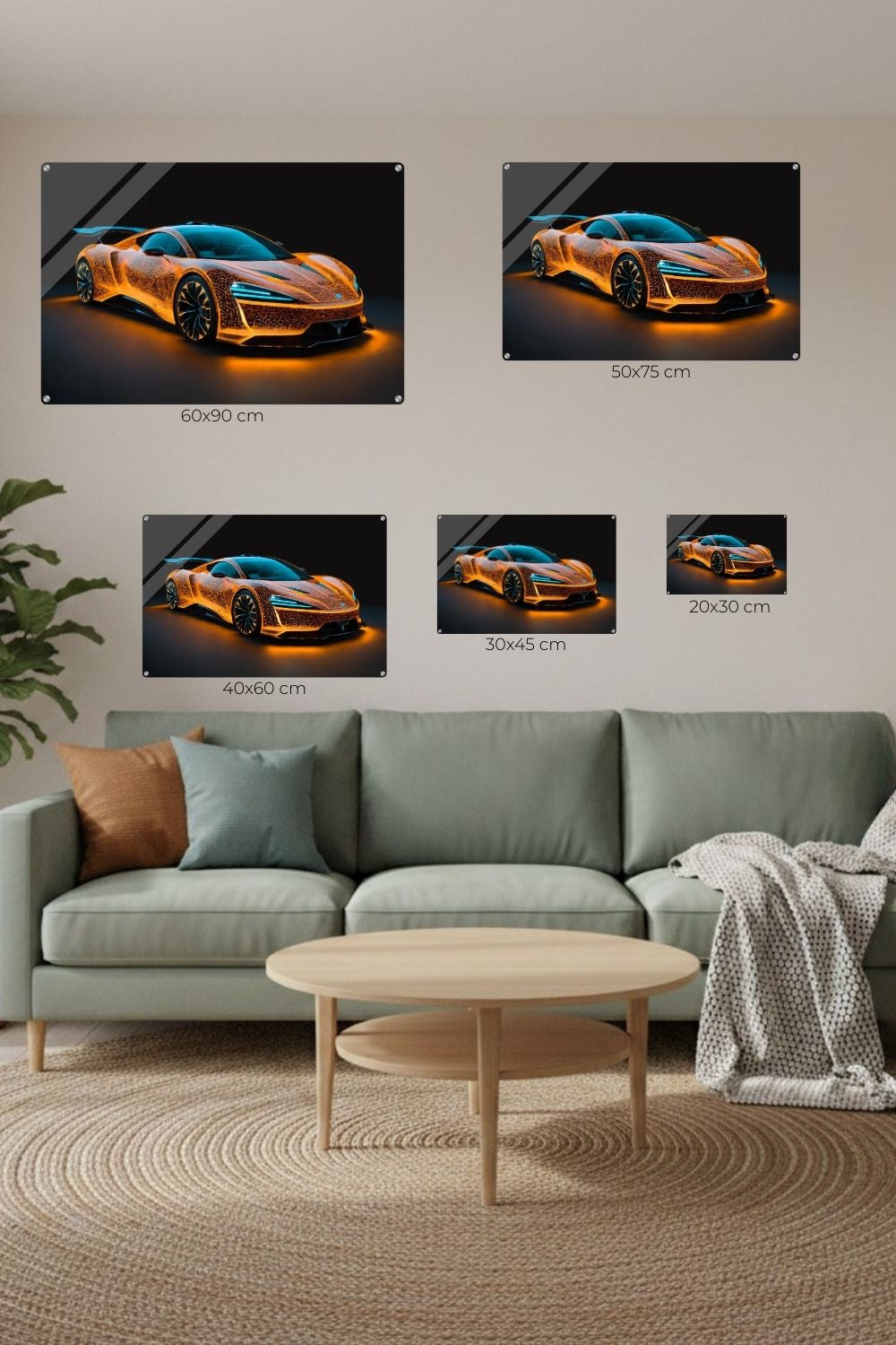 Elektrisierende Geschwindigkeit: „Energy Circuit“ zeigt einen Sportwagen mit leuchtenden Schaltkreisen. Perfekt für modernes Interior. Jetzt bei Gudekind kaufen. Acryl